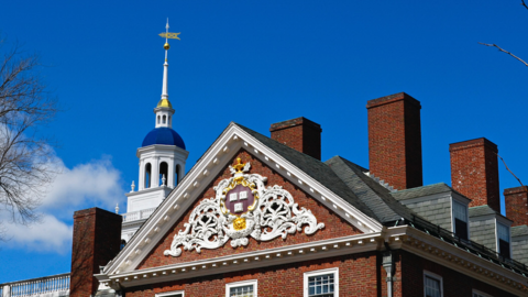 Lowell House facade at Harvard University