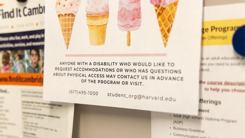 a photo of a UDR brochure on a bulletin board