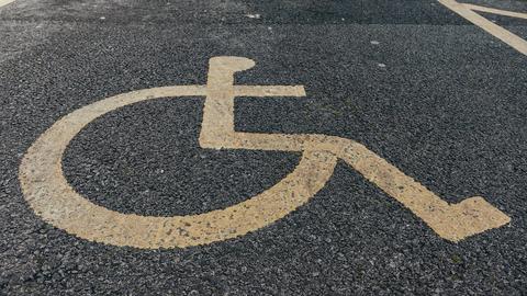 a handicap parking space